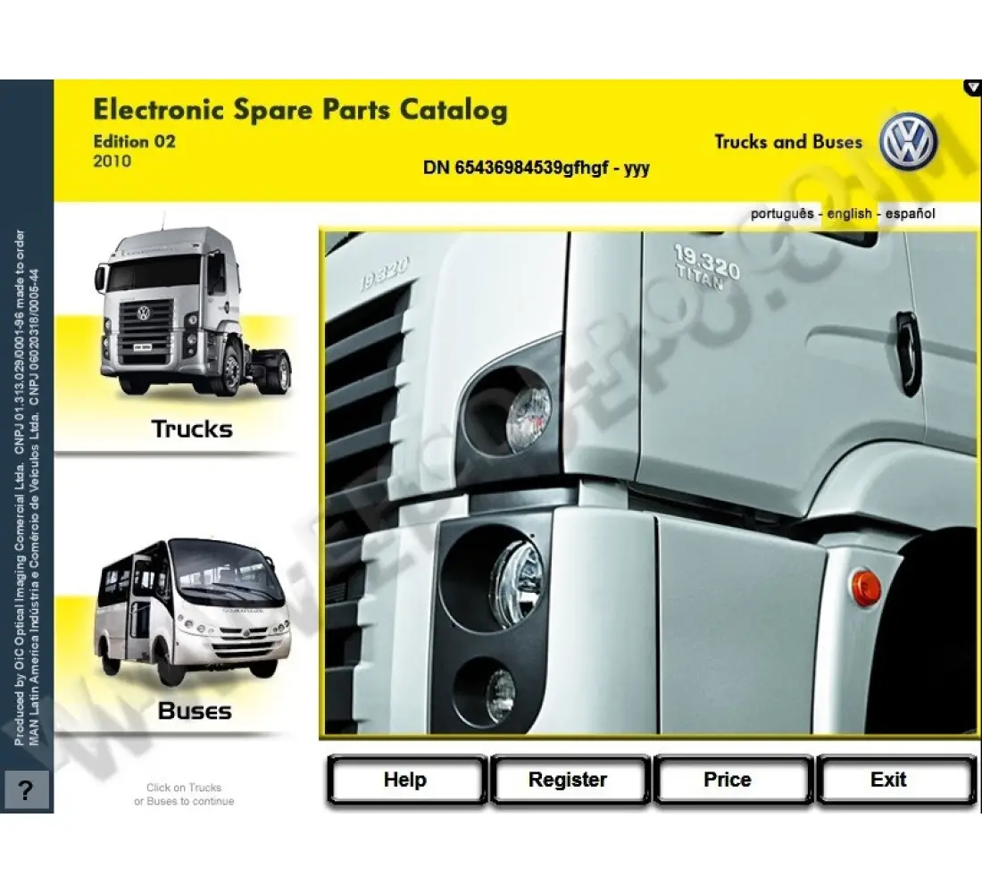 VW TRUCK / BUS PARTS CATALOG